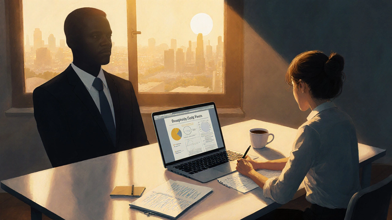 A person working on a business plan at a kitchen table at dawn, symbolizing entrepreneurial grit.