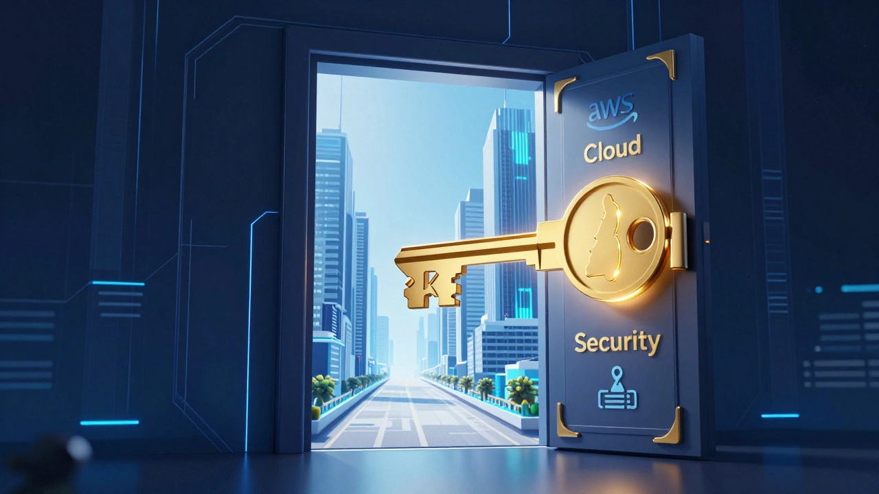 Golden key unlocking a digital door leading to high-paying tech career opportunities