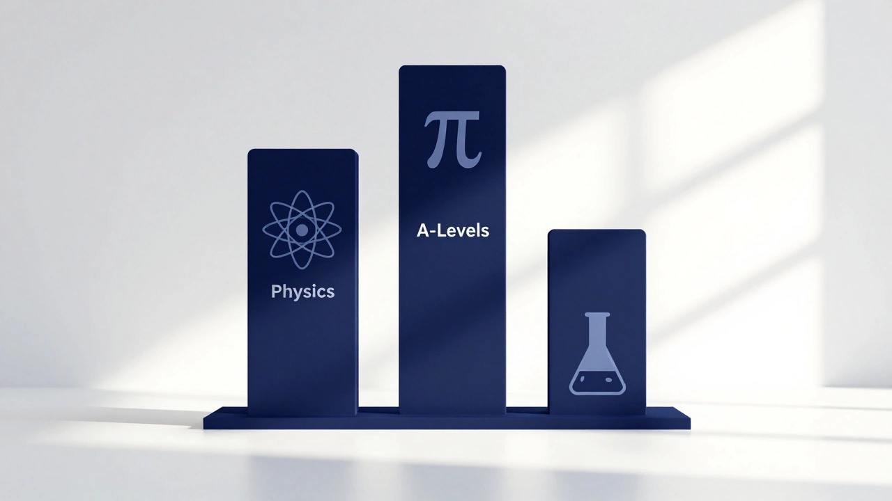 Three pillars representing deep specialization in A-Level subjects
